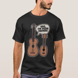 Ukulele Guitar Gezegde Uke Ik ben je vader T-shirt