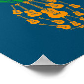 Ukulele Guitar Hawaii Music Pananas Fruit Uke Poster (Hoek)