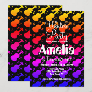 Ukulele Guitar Music Birthday Kaart