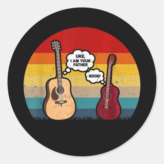 Ukulele Guitar Music Lover Uke Ik ben jouw Ronde Sticker (Voorkant)