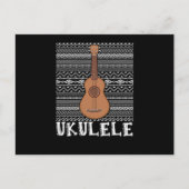 Ukulele Guitar Music Musicus Acoustic Band Gift Briefkaart (Voorkant)