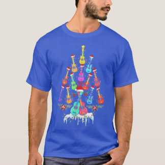 Ukulele Guitar Xmas Santa Musical Instrument Chris T-shirt