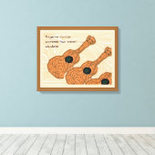 Ukulele Haiku Art Wrapped Canvas (Insitu (Houten vloer))