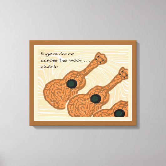 Ukulele Haiku Art Wrapped Canvas Afdruk (Voorkant)