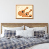 Ukulele Haiku Art Wrapped Canvas Afdruk (Insitu (Slaapkamer))