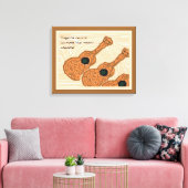 Ukulele Haiku Art Wrapped Canvas Afdruk (Insitu (Woonkamer))