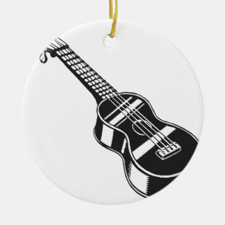 Ukulele Hawaian Instrument Cute Unique Guitar Hawa Keramisch Ornament