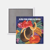 UKULELE HAWAII REIZEN SOUVENIR MAGNEET ~ AANPASSEN (Voorkant / Achterkant)