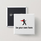 Ukulele Hero Vierkante Button 5,1 Cm (Voorkant /achterkant)