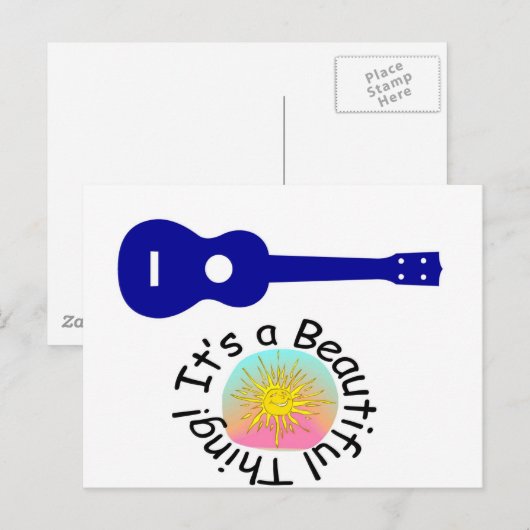 Ukulele: Het is een mooi ding Briefkaart (Voorkant / Achterkant)