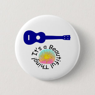 Ukulele: Het is een mooi ding Ronde Button 5,7 Cm