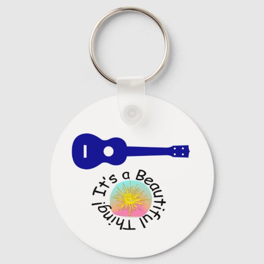 Ukulele: Het is een prachtig ding Sleutelhanger (Voorkant)