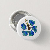 Ukulele hibiscus ronde button 3,2 cm (Voorkant /achterkant)
