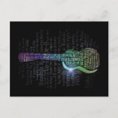 Ukulele History Word Cloud Briefkaarten (Voorkant)