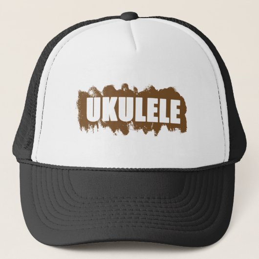 Ukulele hoed trucker pet (Voorkant)