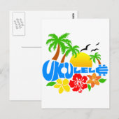 Ukulele Island Logo Briefkaart (Voorkant / Achterkant)