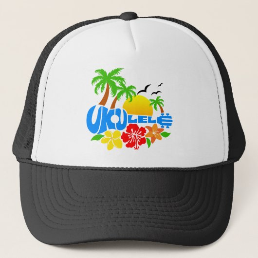 Ukulele Island Logo Trucker Pet (Voorkant)