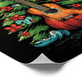 Ukulele Kerst Muziek Graphic T - shirts voor Manne Poster (Hoek)