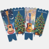 Ukulele Kerstboom Popcorn Bedankdoosjes (Ongevouwen)