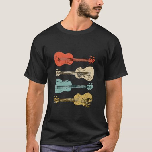 Ukulele Kleurrijk Eapple Hawaïaans Uke T-shirt (Voorkant)