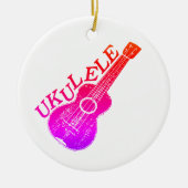 Ukulele kleurrijke tekst en Afbeelding Keramisch Ornament (Voorkant)
