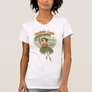 Ukulele Lady #1 Dames lichte baasje T-shirt