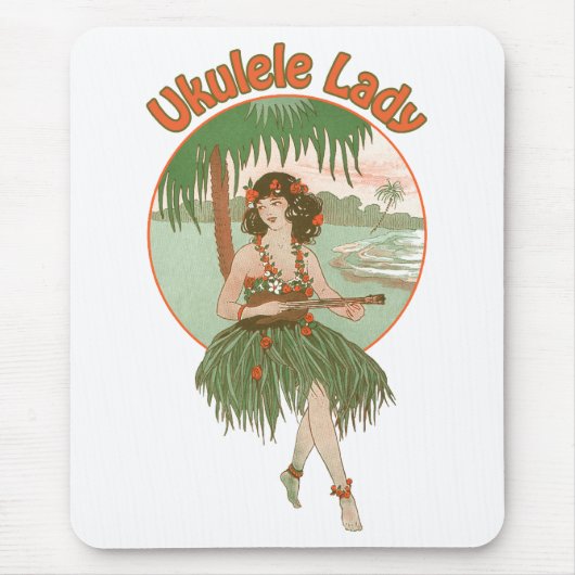 Ukulele Lady #1 Mousepad Muismat (Voorkant)