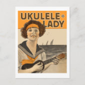 Ukulele Lady #2 Postcard Briefkaart (Voorkant)