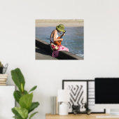 Ukulele Lady in Hawaii Poster (Thuiskantoor)