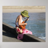 Ukulele Lady in Hawaii Poster (Voorkant)