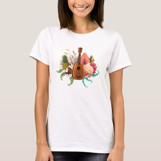 Ukulele Land & Zee Pineappel T-shirt (Voorkant)