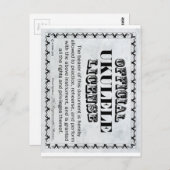 Ukulele Licentie Briefkaart (Voorkant / Achterkant)