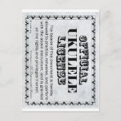 Ukulele Licentie Briefkaart (Voorkant)