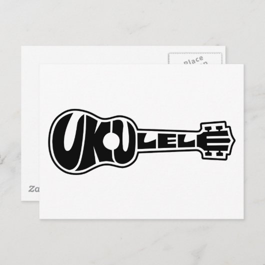 Ukulele Logo Briefkaart (Voorkant / Achterkant)