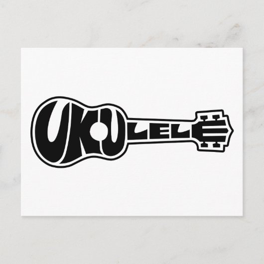 Ukulele Logo Briefkaart (Voorkant)