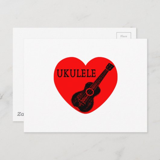 Ukulele Love Briefkaart (Voorkant / Achterkant)