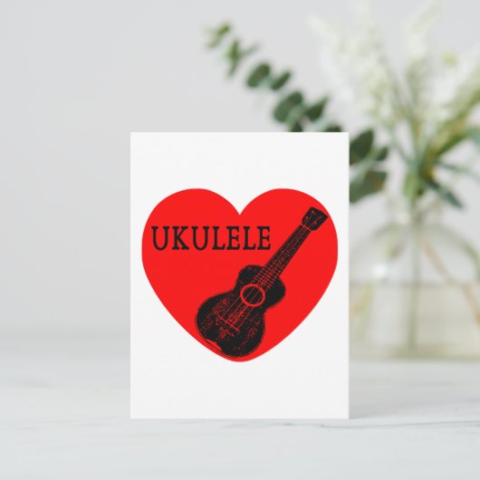 Ukulele Love Briefkaart (Staand voorkant)