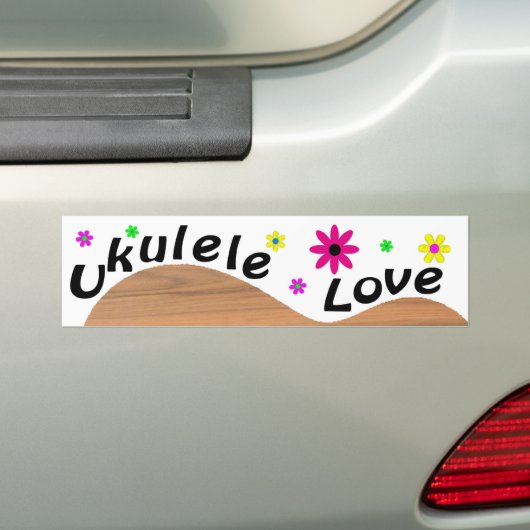 Ukulele Love Bumpersticker (Op auto)