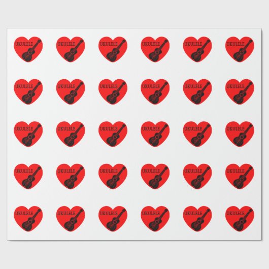 Ukulele Love Cadeaupapier (Vlak)