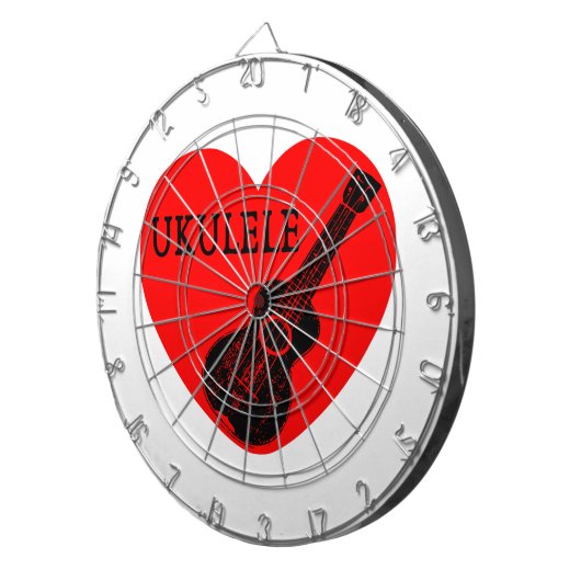 Ukulele Love Dartbord (Voorkant Rechts)