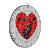 Ukulele Love Dartbord (Voorkant Links)
