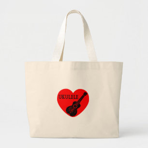 Ukulele Love Grote Tote Bag