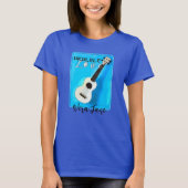 Ukulele Love in Shades of Blue T-Shirt (Voorkant)