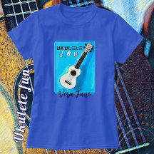 Ukulele Love in Shades of Blue T-Shirt