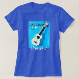 Ukulele Love in  Shades of Blue T-shirt