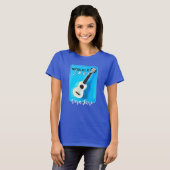 Ukulele Love in  Shades of Blue T-shirt (Voorkant volledig)