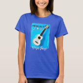 Ukulele Love in  Shades of Blue T-shirt (Voorkant)