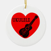 Ukulele Love Keramisch Ornament (Voorkant)
