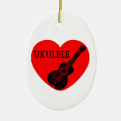 Ukulele Love Keramisch Ornament (Voorkant)