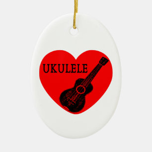 Ukulele Love Keramisch Ornament